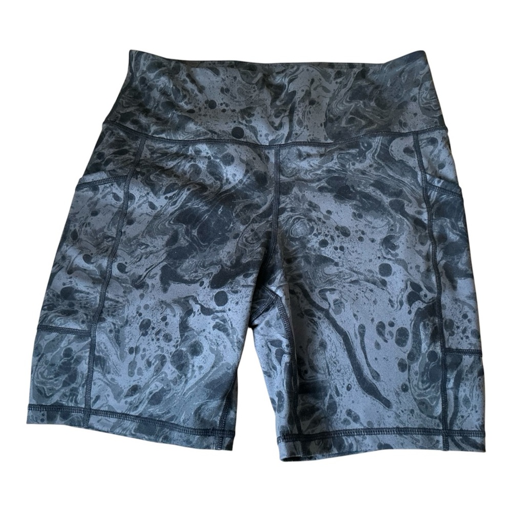 Ideology Women's Black Marble Bike / Exercise Shorts SZ M